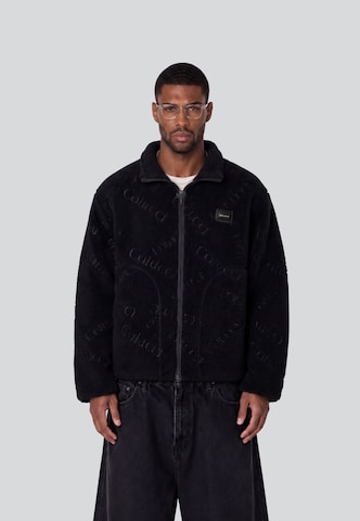 Colucci Fleece jas in Zwart: voorkant