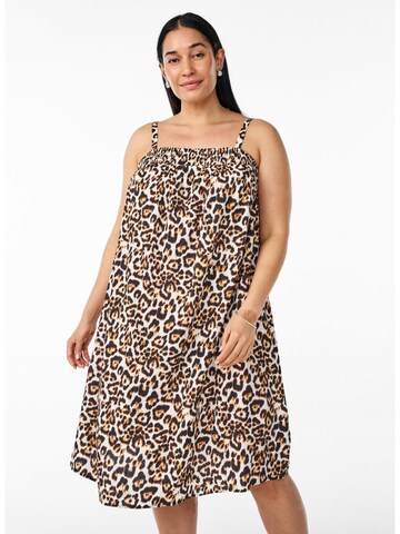 Zizzi Kleid 'Vsol' in Beige: Vorderseite