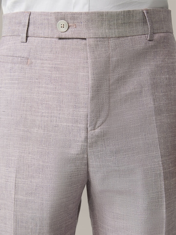 STRELLSON Slim fit Pleated Pants 'Luc' in Purple