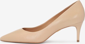 Kazar - Zapatos con plataforma en beige: frente