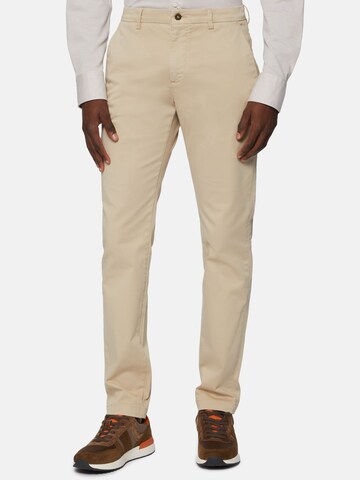 Boggi Milano Slimfit Broek 'Gabardine' in Beige: voorkant