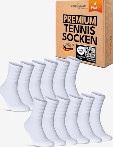 sockenkauf24 Athletic Socks in White: front