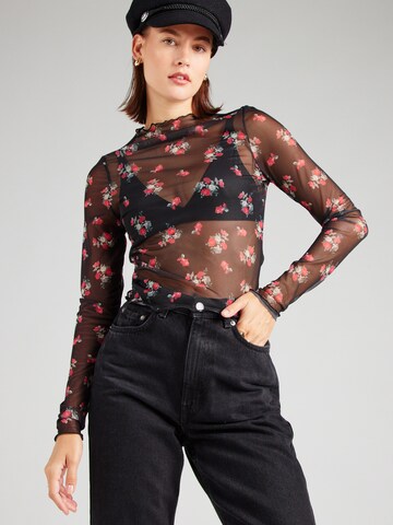 Noisy may Shirt 'NMLESLEY' in Schwarz: Vorderseite