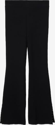 MANGO Flared Pants 'Venus' in Black: front