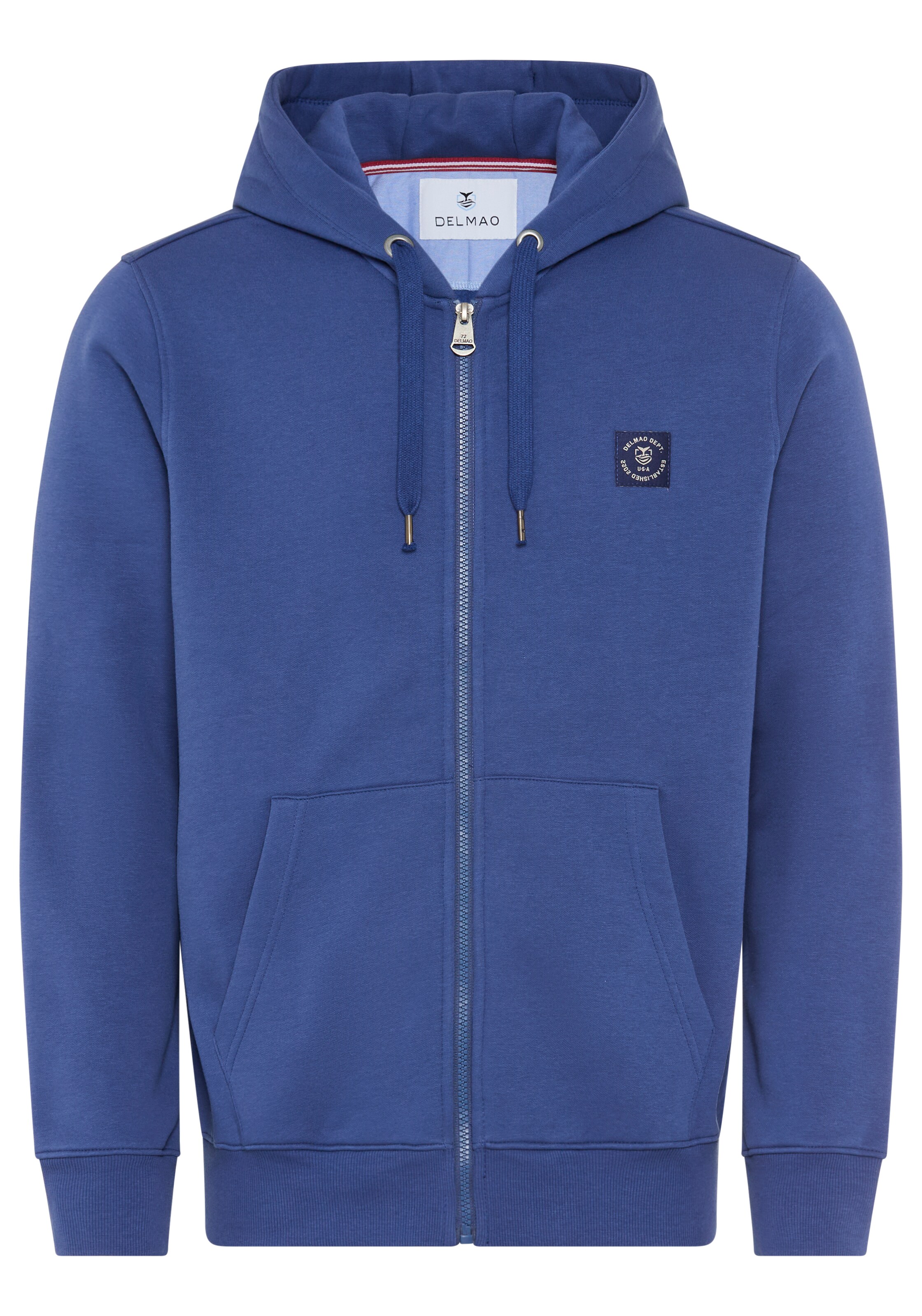DELMAO Sweatjacke in Blau: Vorderseite