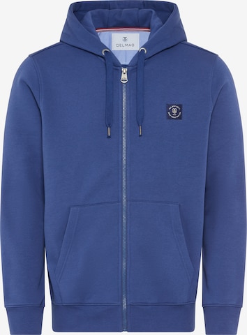 DELMAO Sweatjacke in Blau: Vorderseite