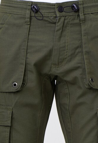 Regular Pantalon cargo 'Leonard' INDICODE JEANS en vert