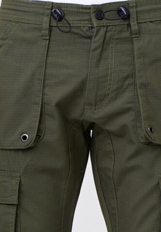 INDICODE JEANS Regular Cargo Pants 'Leonard' in Green