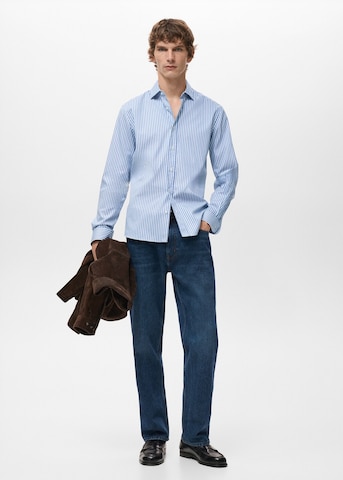 MANGO MAN Regular fit Button Up Shirt 'Playr' in Blue