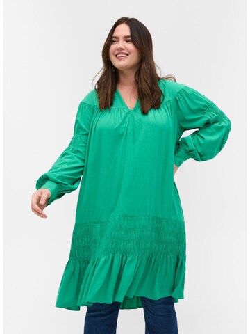 Zizzi Shirt Dress 'Rin' in Green: front