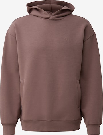Sweat-shirt QS en marron : devant