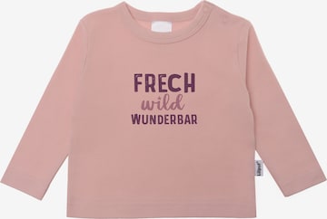 LILIPUT Langarmshirt 'Frech wild wunderbar' in Pink: predná strana