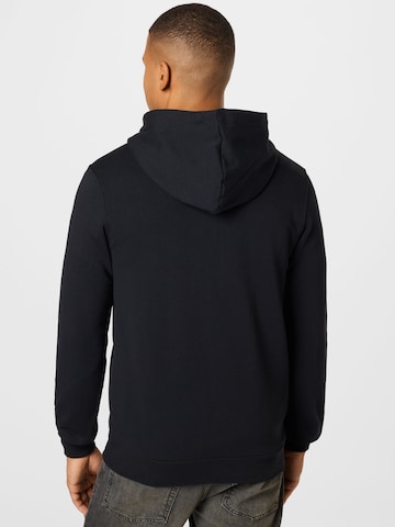 KnowledgeCotton Apparel Zip-Up Hoodie in Black