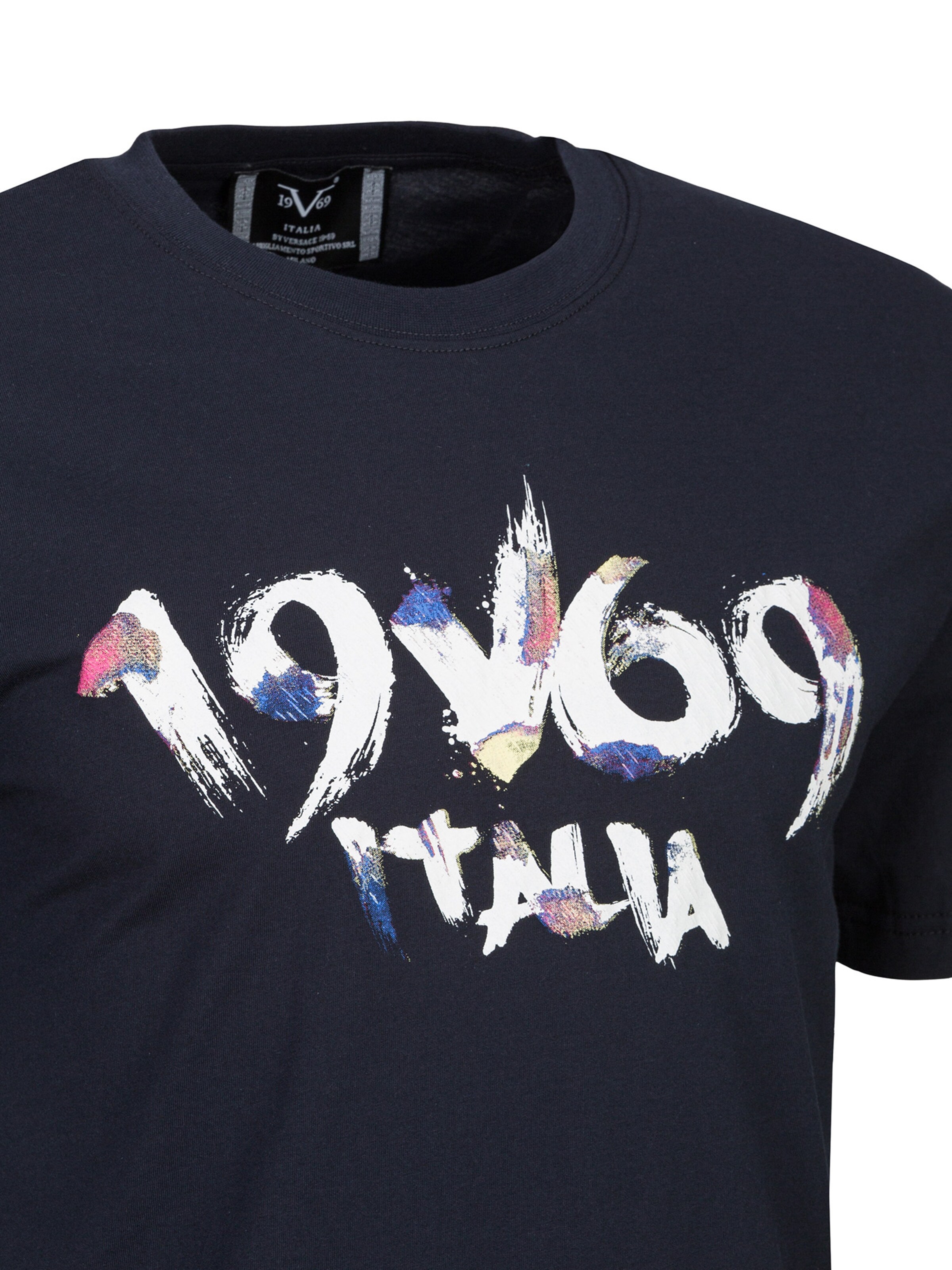 T-Shirt 'Rafael' 19V69 ITALIA en bleu