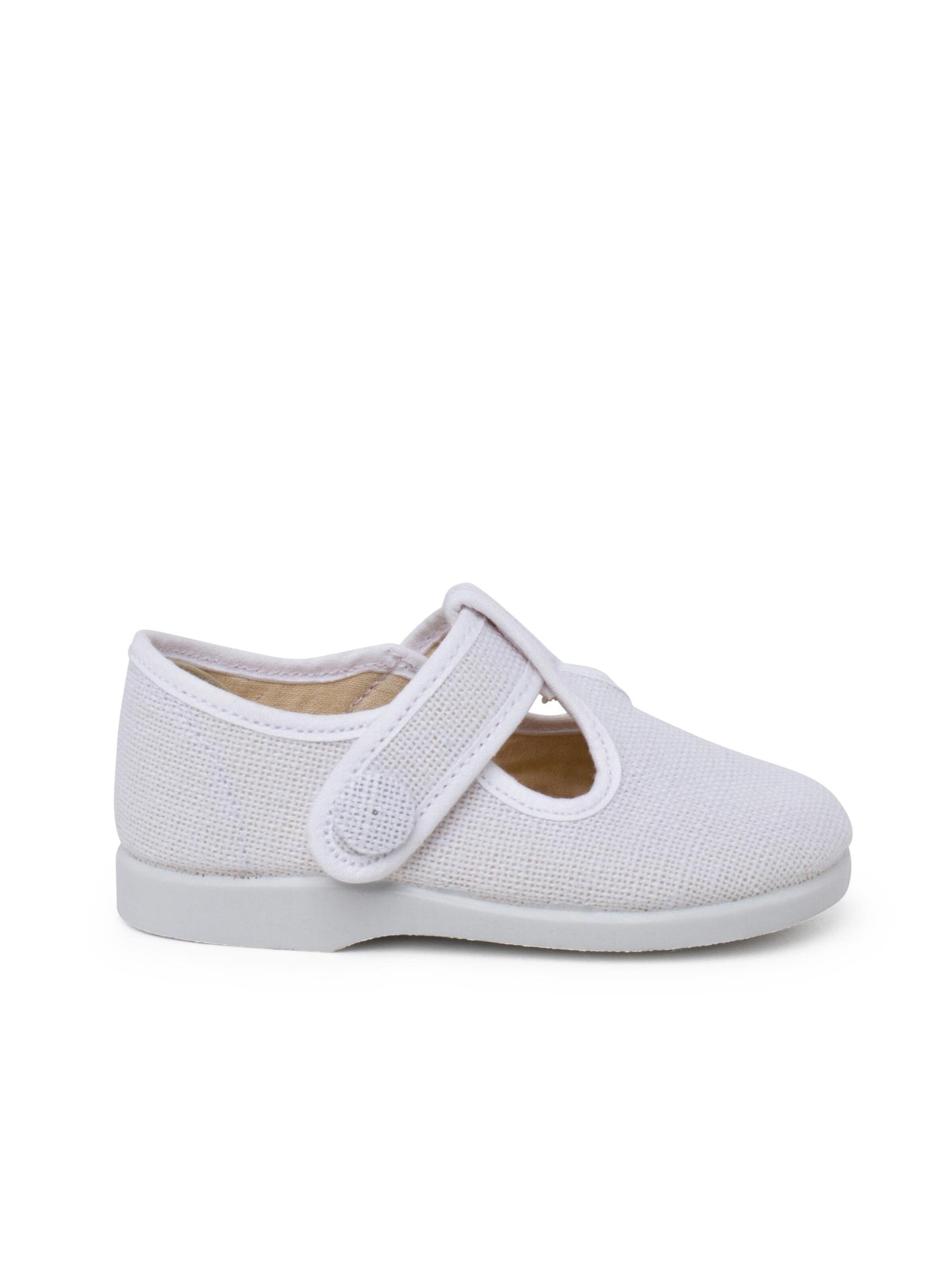 Pisamonas - Zapatos primeros pasos en blanco: frente