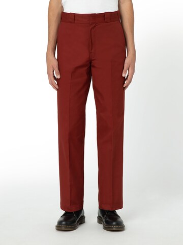 regular Pantaloni con piega frontale '874 WORK' di DICKIES in rosso: frontale
