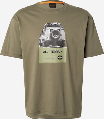 BOSS - Camiseta 'Wagon' en verde: frente