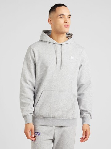 NEW ERA Sweatshirt 'ESSENTLS' in Grey: front