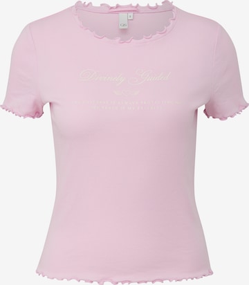 T-shirt QS en rose : devant