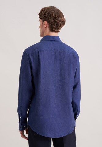 SEIDENSTICKER Comfort fit Business shirt 'SMART LINEN' in Blue