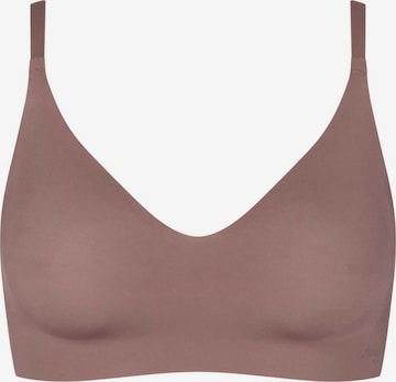 SLOGGI Bralette Bra 'Zero Feel' in Brown: front
