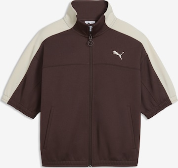 Veste de sport 'T7' PUMA en marron : devant