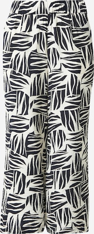 s.OliverWide Leg/ Široke nogavice Hlače - crna boja: prednji dio