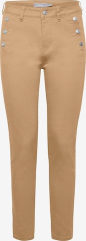 Fransa Slim fit Trousers 'Max' in Brown: front