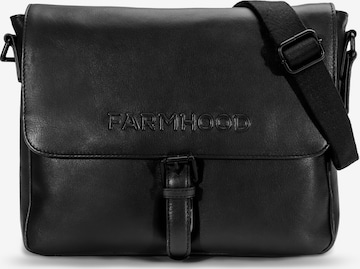 Farmhood Document Bag in Black: front