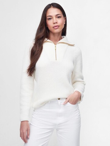 Barbour International Sweater 'Prost' in White: front