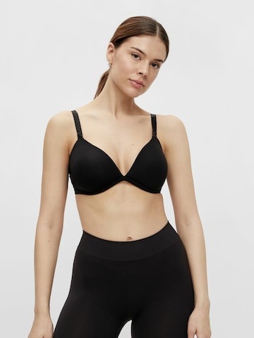 MAMALICIOUS T-shirt Bra 'Aira' in Black: front