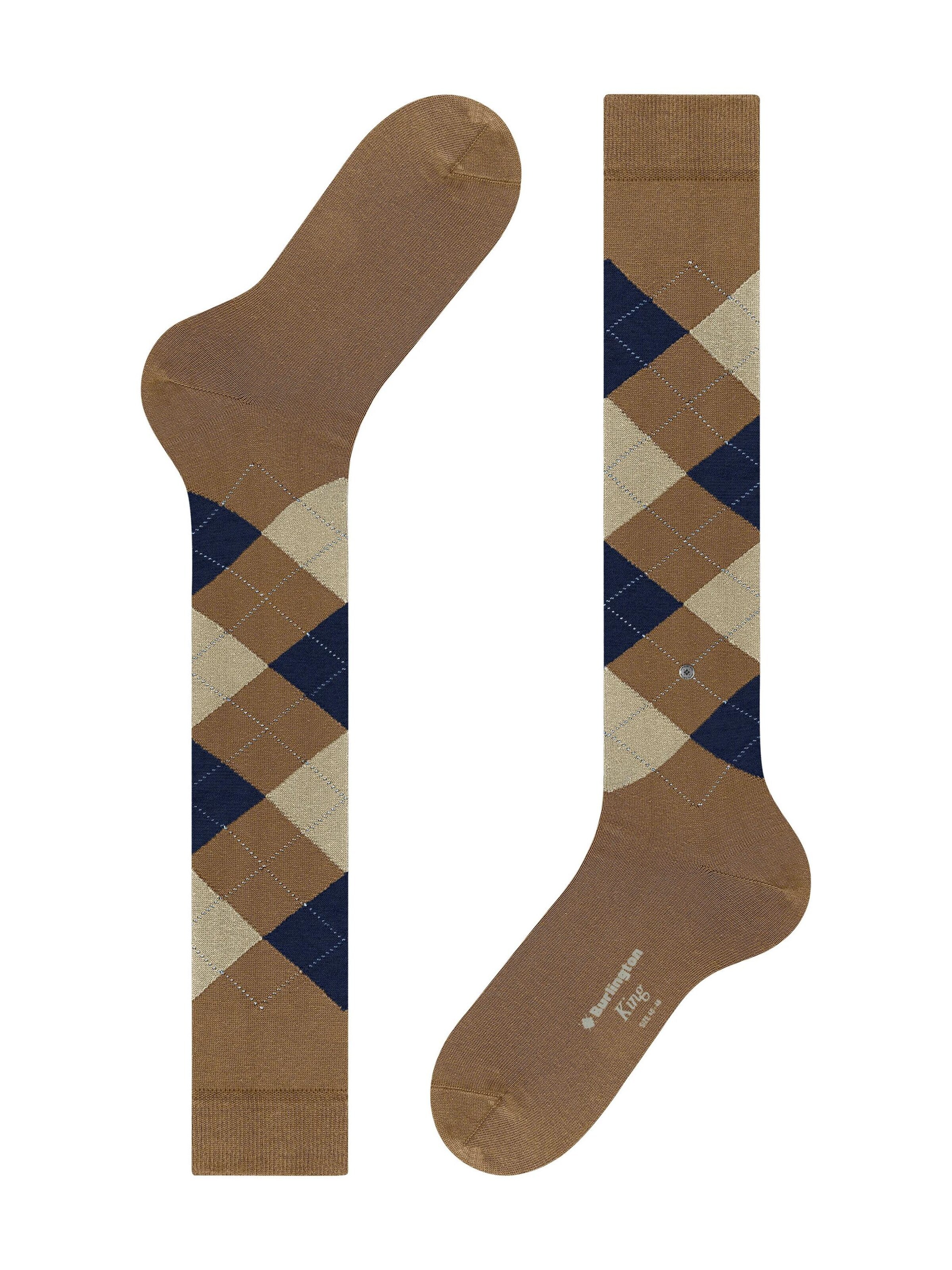 BURLINGTON Knee High Socks 'King' in Brown