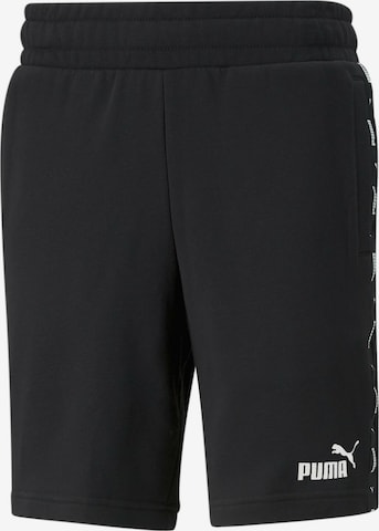 PUMA Regular Workout Pants in Black: front