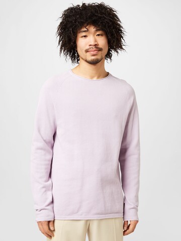 JACK & JONES Klasický střih Svetr 'JJEHill' – fialová: přední strana