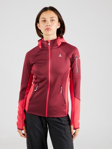 Schöffel Functionele fleece jas 'Lodron' in Rood: voorkant