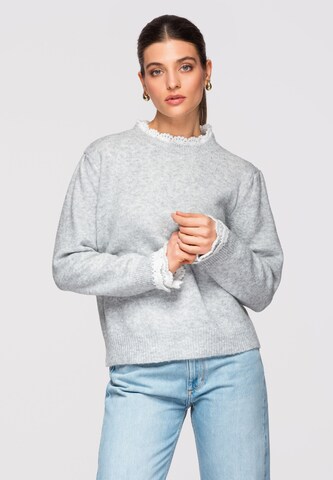 Ombre Pullover in Grau