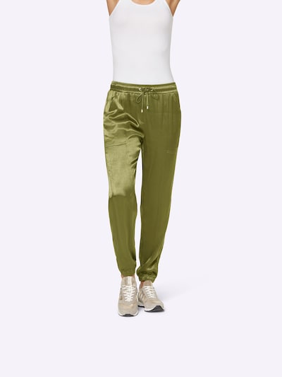 heine Pantalon en olive, Vue avec produit