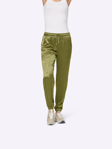heine Tapered Trousers in Green: front