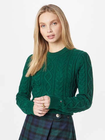 zaļš TOMMY HILFIGER Džemperis: no priekšpuses