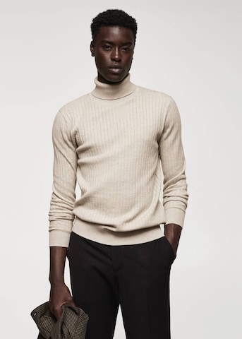 MANGO MAN Sweater 'Carino' in Grey: front