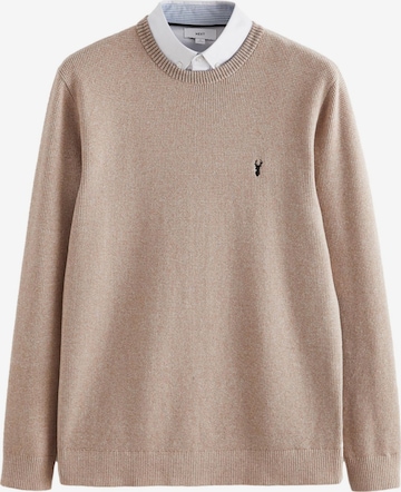Pull-over Next en marron : devant