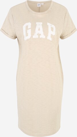 Gap Tall Jurk in Beige: voorkant