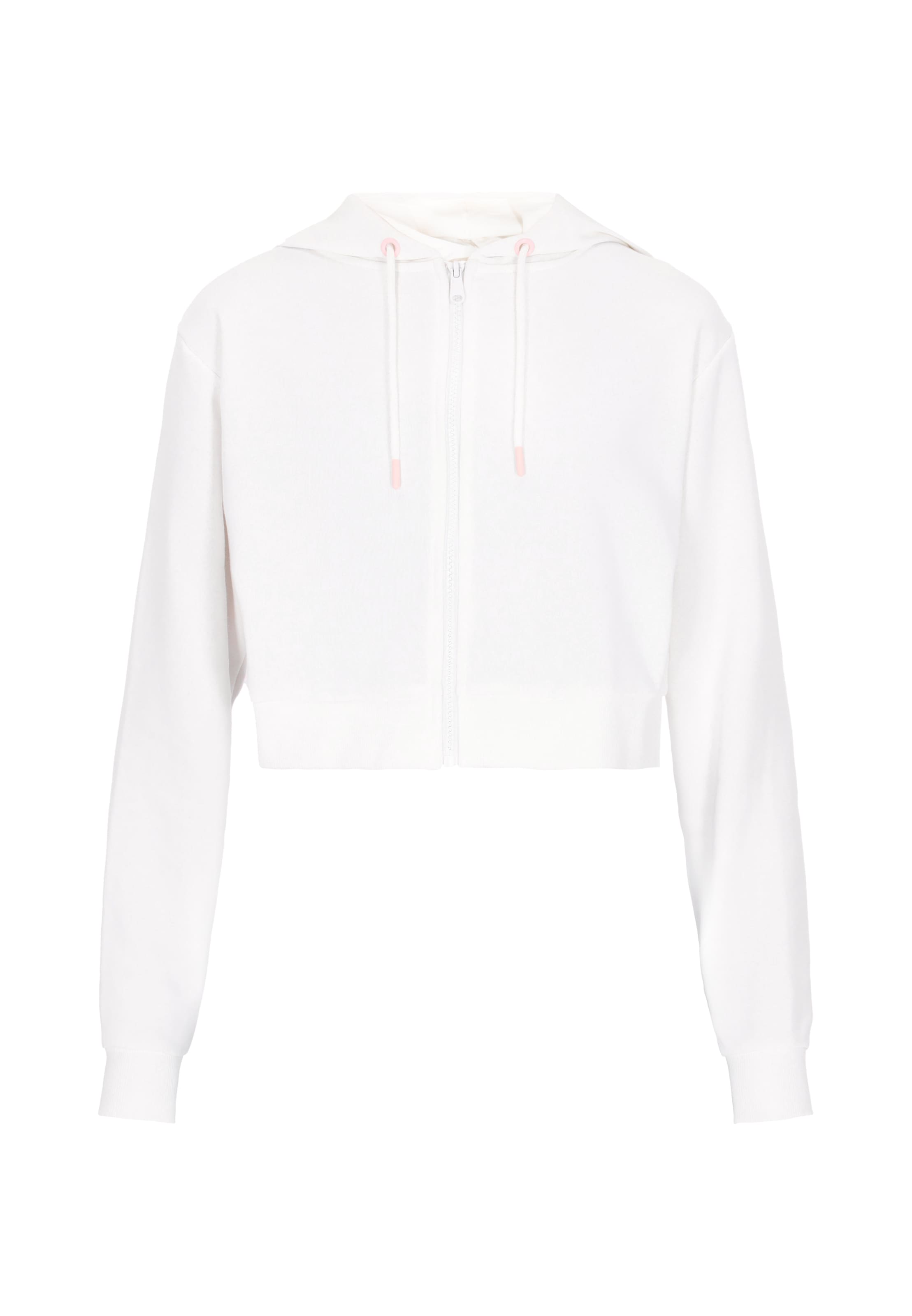 MYMO Sweatjacke 'Back To School' in Weiß: Vorderseite