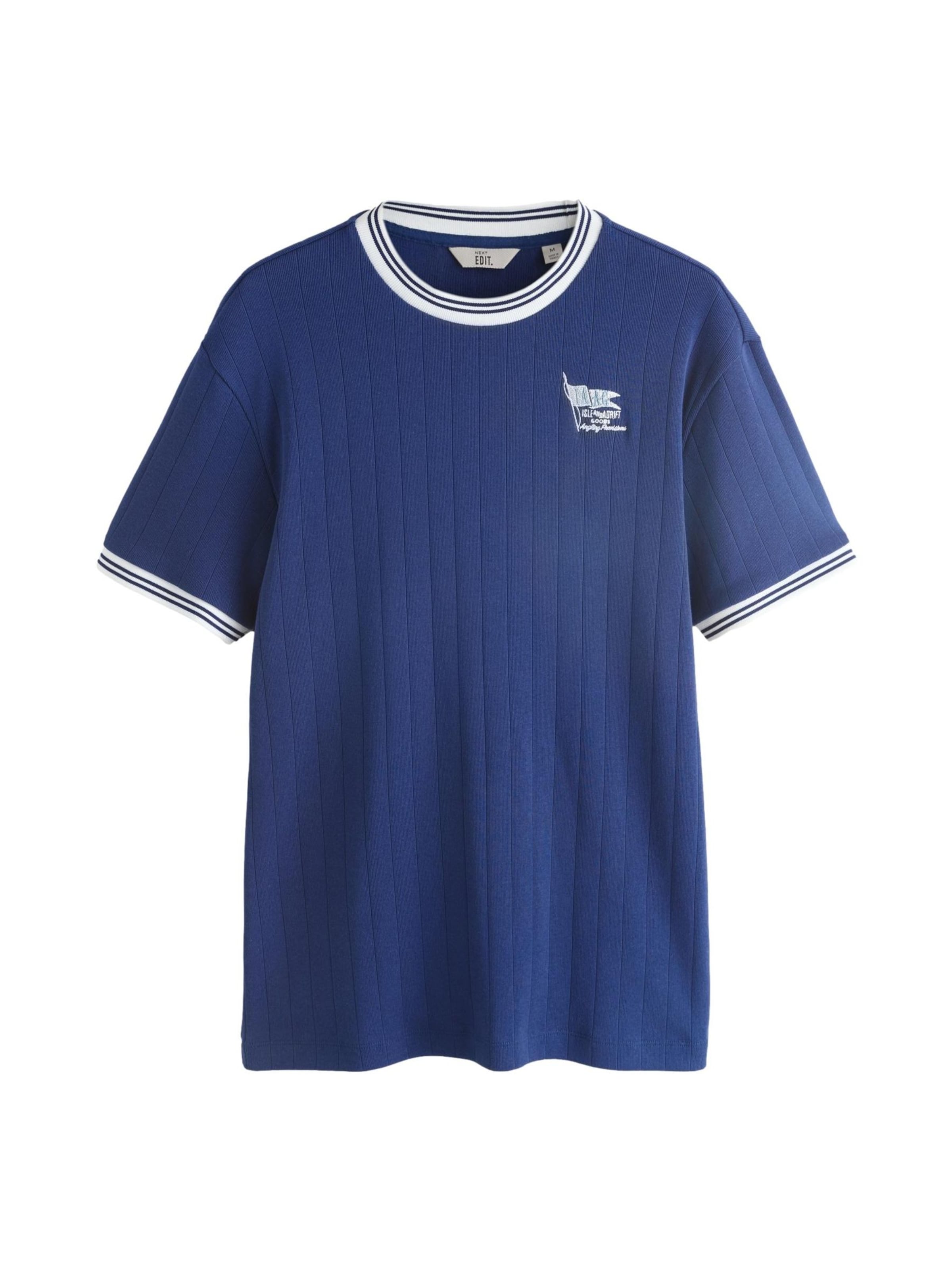 Next Shirt 'Ringer' in Blue: front