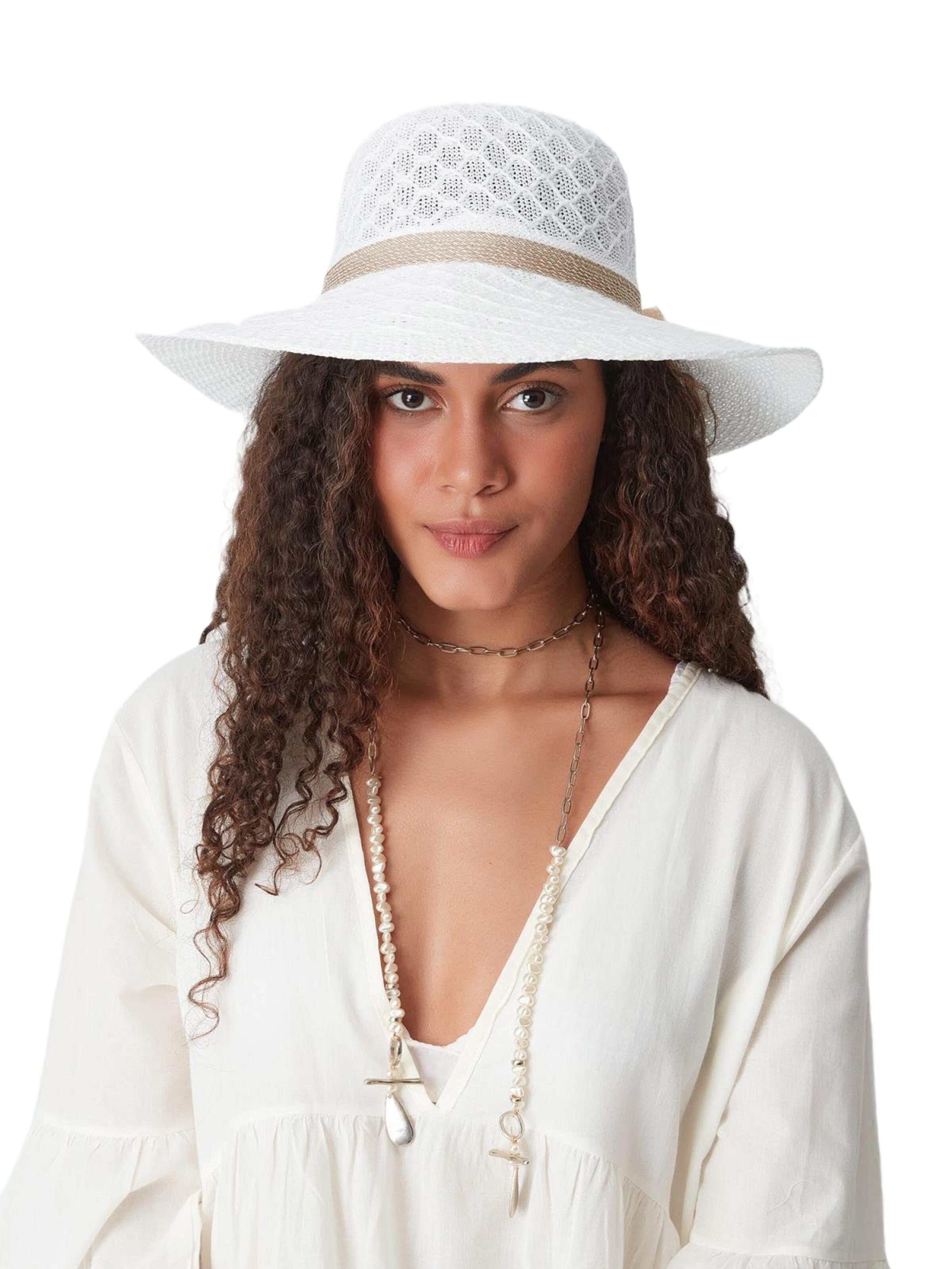 C&City Hat in White: front