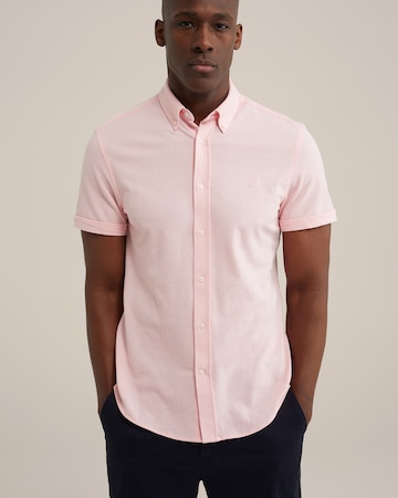 WE Fashion Slim Fit Skjorte i rosa
