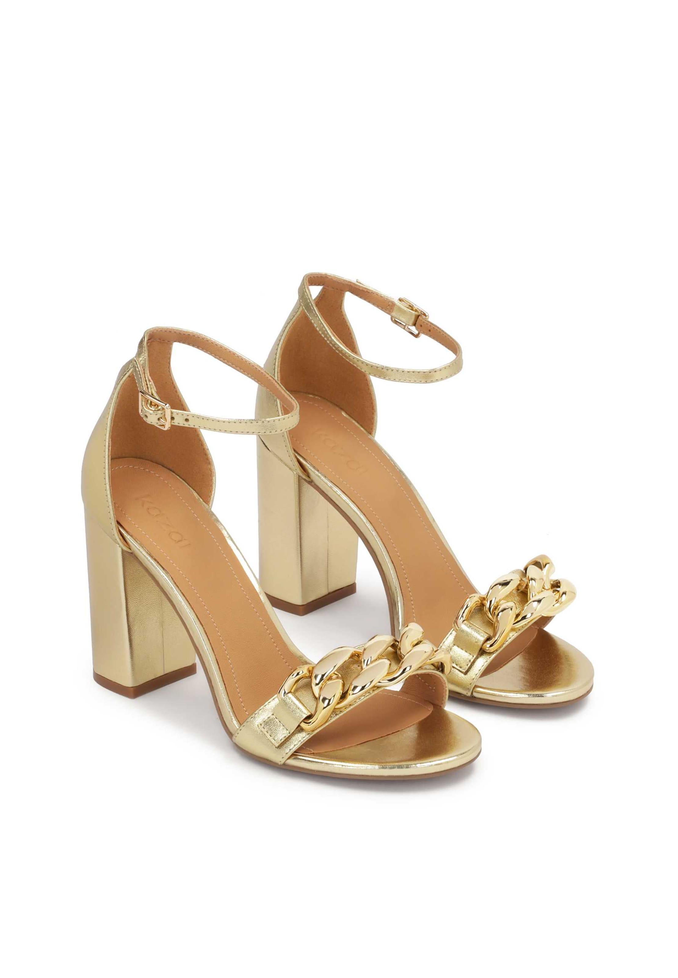 Kazar Sandały z rzemykami w kolorze złoty