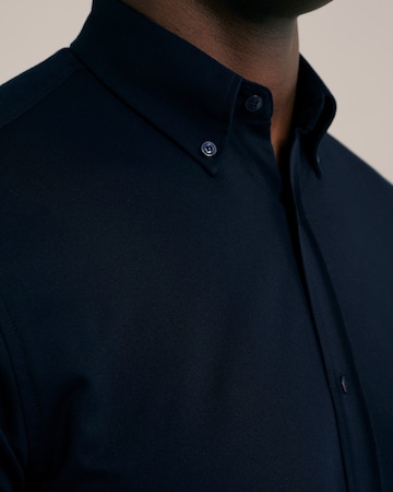WE Fashion Slim fit Button Up Shirt in Blue