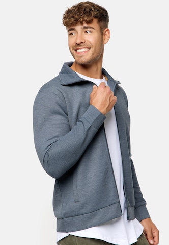 INDICODE JEANS Sweatvest 'Sharpis' in Blauw