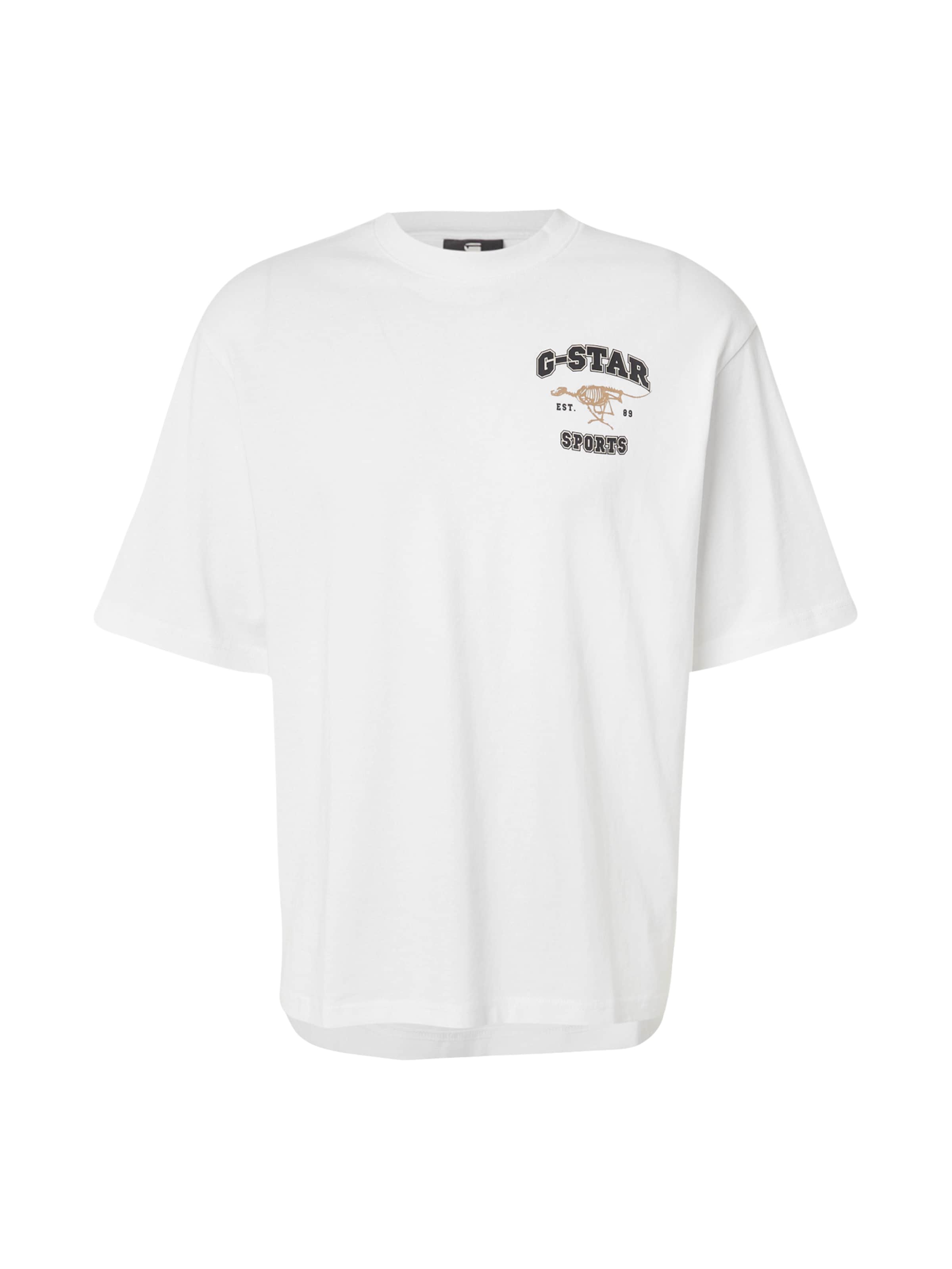 G-STAR Μπλουζάκι σε μόκα / μαύρο / λευκό, Άποψη προϊόντος